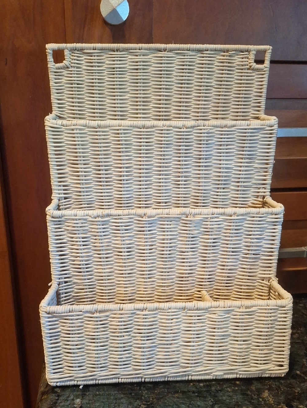 Wicker Storage Baskets in Natural Cream - Home Accents